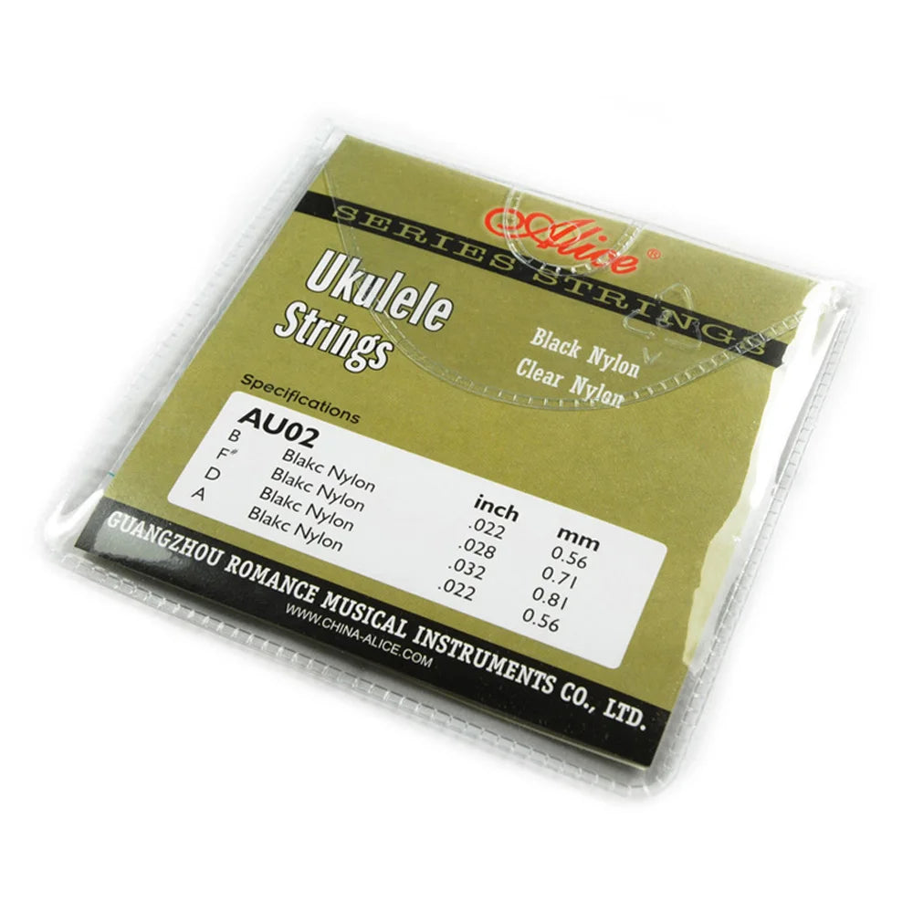 Ukulele Strings Black Nylon Or Clear Nylon ALICE Professional Uku 4 Strings Uke Light String