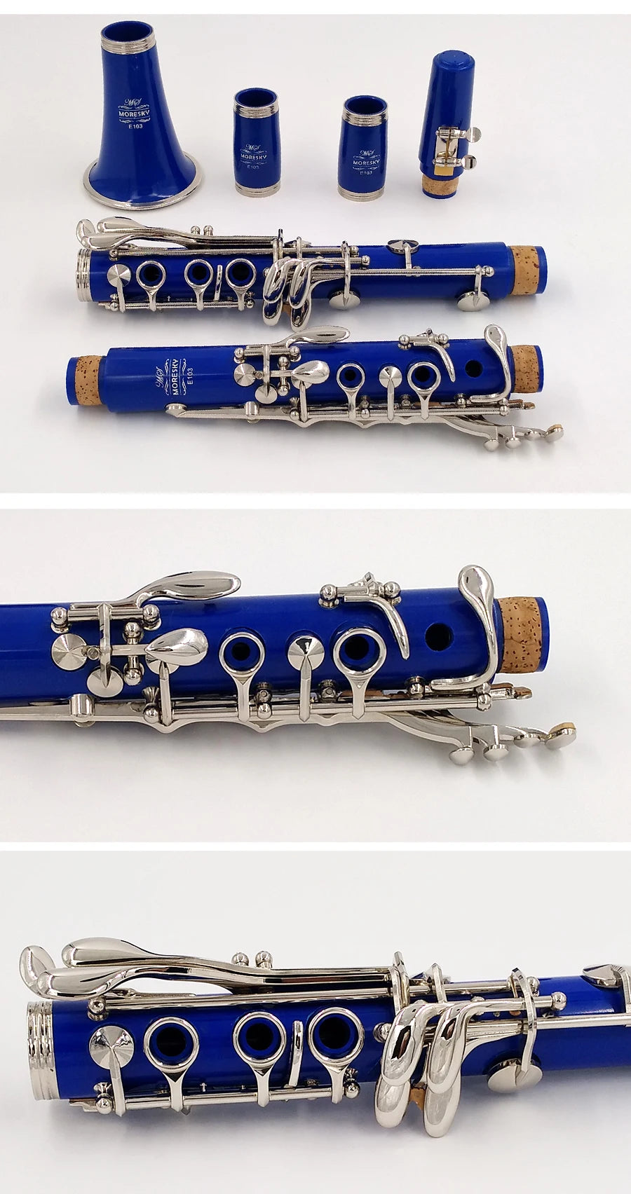 MORESKY Bb Clarinet 17 Key Sib Klarnet /ABS Body Material Clarinette