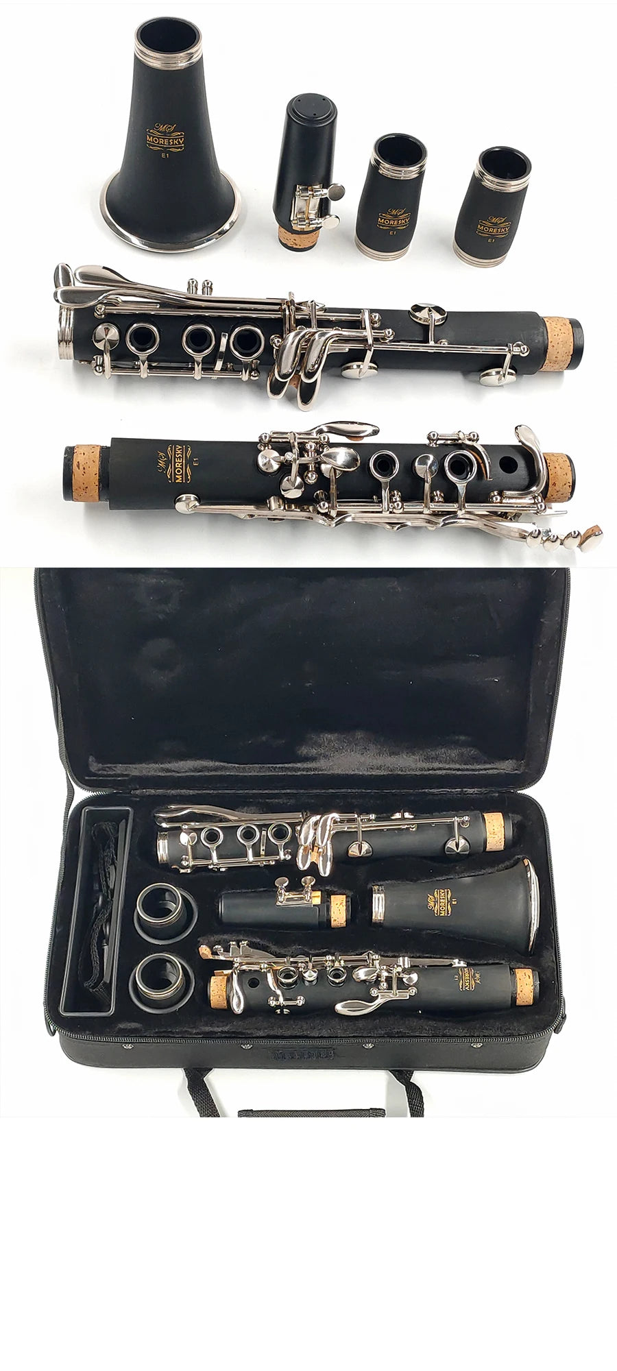 MORESKY Bb Clarinet 17 Key Sib Klarnet /ABS Body Material Clarinette